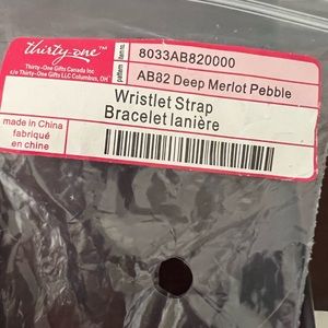 Thirty One Deep Merlot Pebble Wristlet Strap